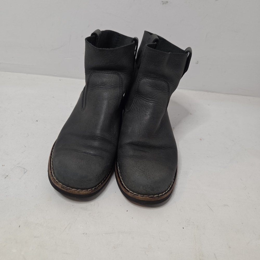 Roots Grey Tribal Leather Slip-on Ankle Boots Size 7.5